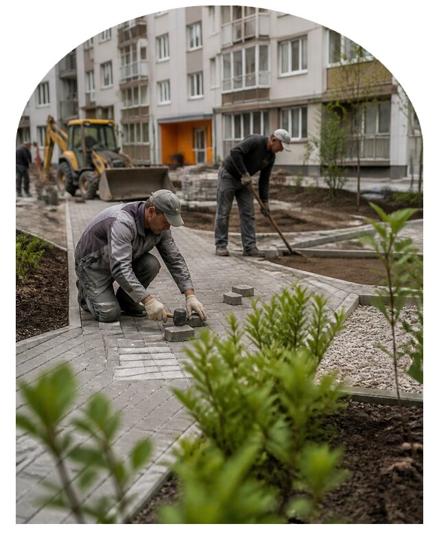 Благоустройство двора многоквартирного дома в Батайске